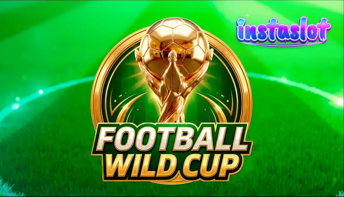 Tampilan visual slot Football Wild Cup dengan tema stadion sepak bola
